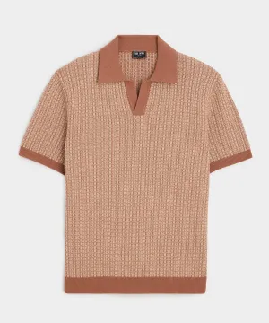 Linen Geometric Montauk Sweater Polo