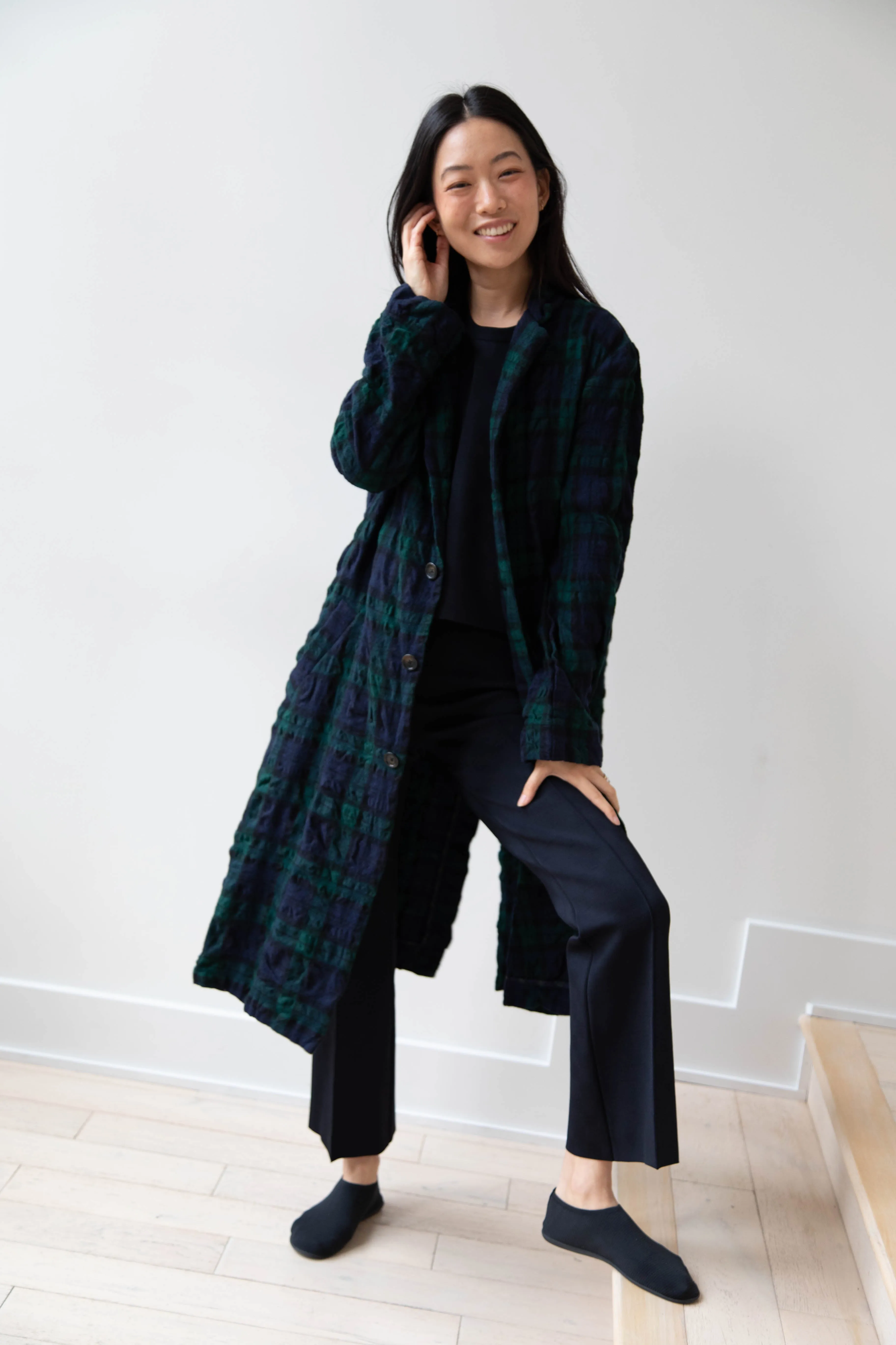 Makié | Nora Coat in Green Tartan