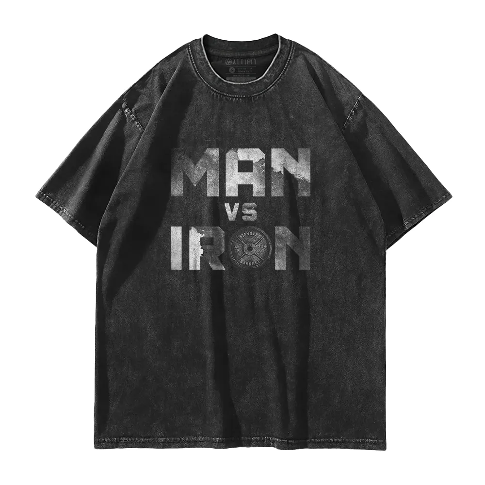 Man Vs Iron Washed T-Shirt