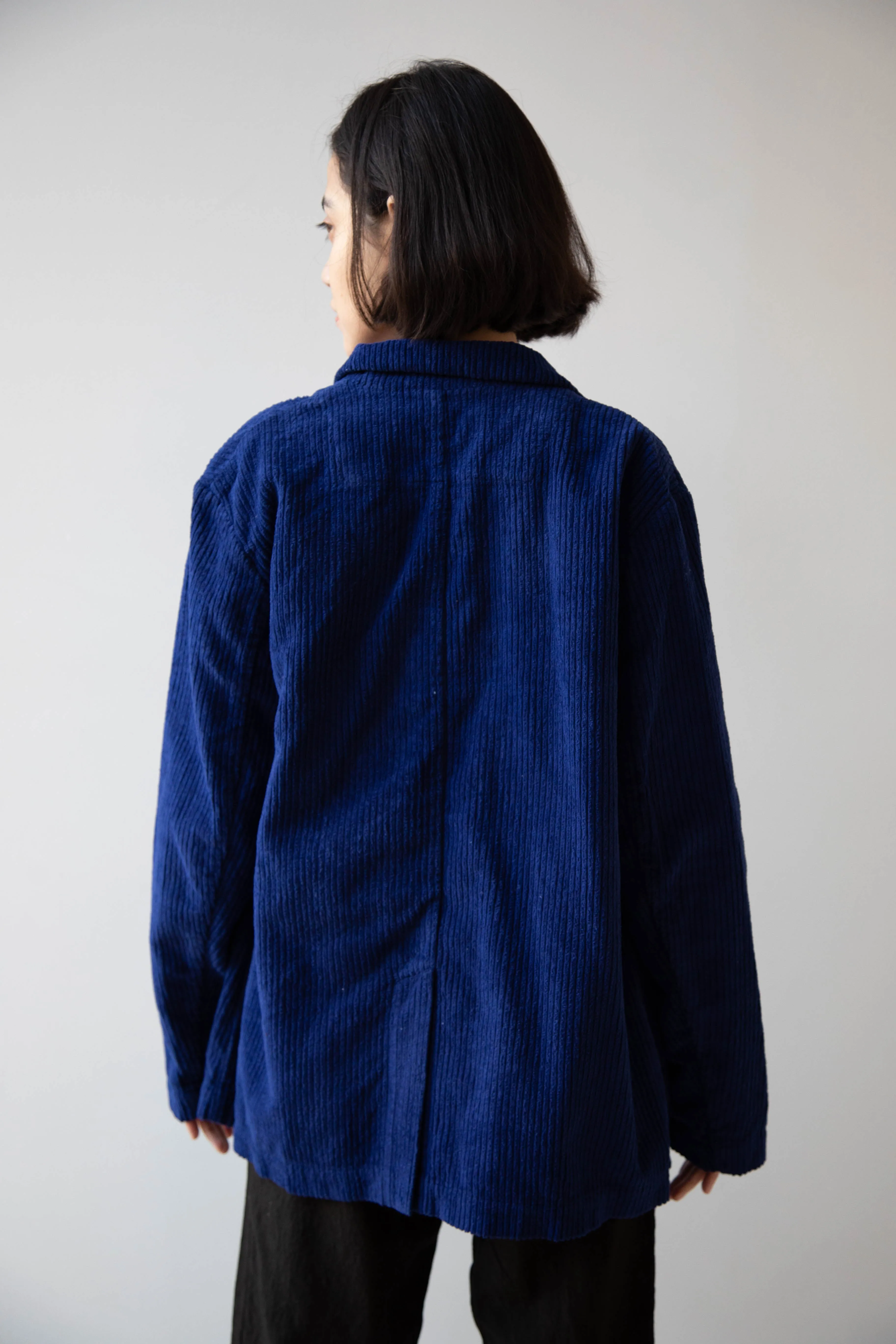 Manuelle Guibal | Wide Corduroy Jacket in Deep Blue