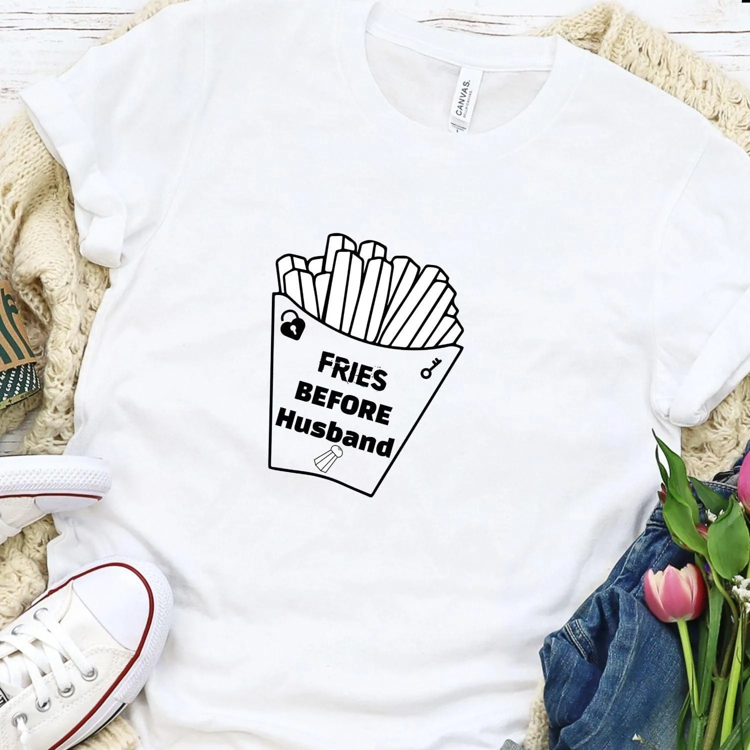 Matching Outfit Set for Foodie Couples - Fries Before Wives/Husbands