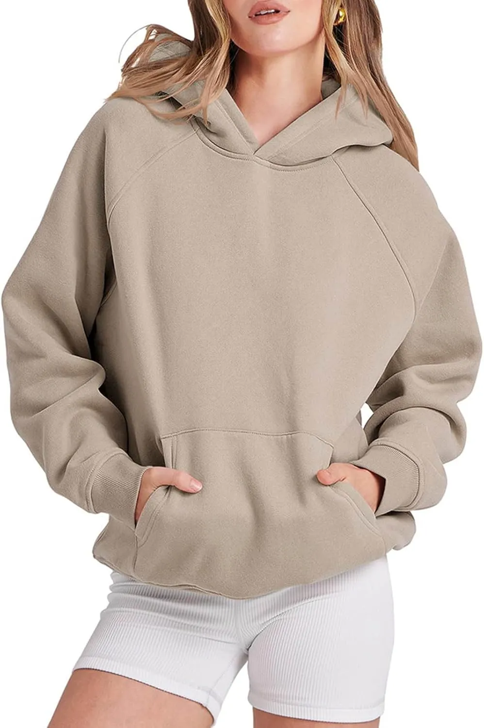 MCILLO Women's Oversized Hoodies Fleece Hooded Sweatshirts Comfy Casual Loose Lightweight Pullover Top