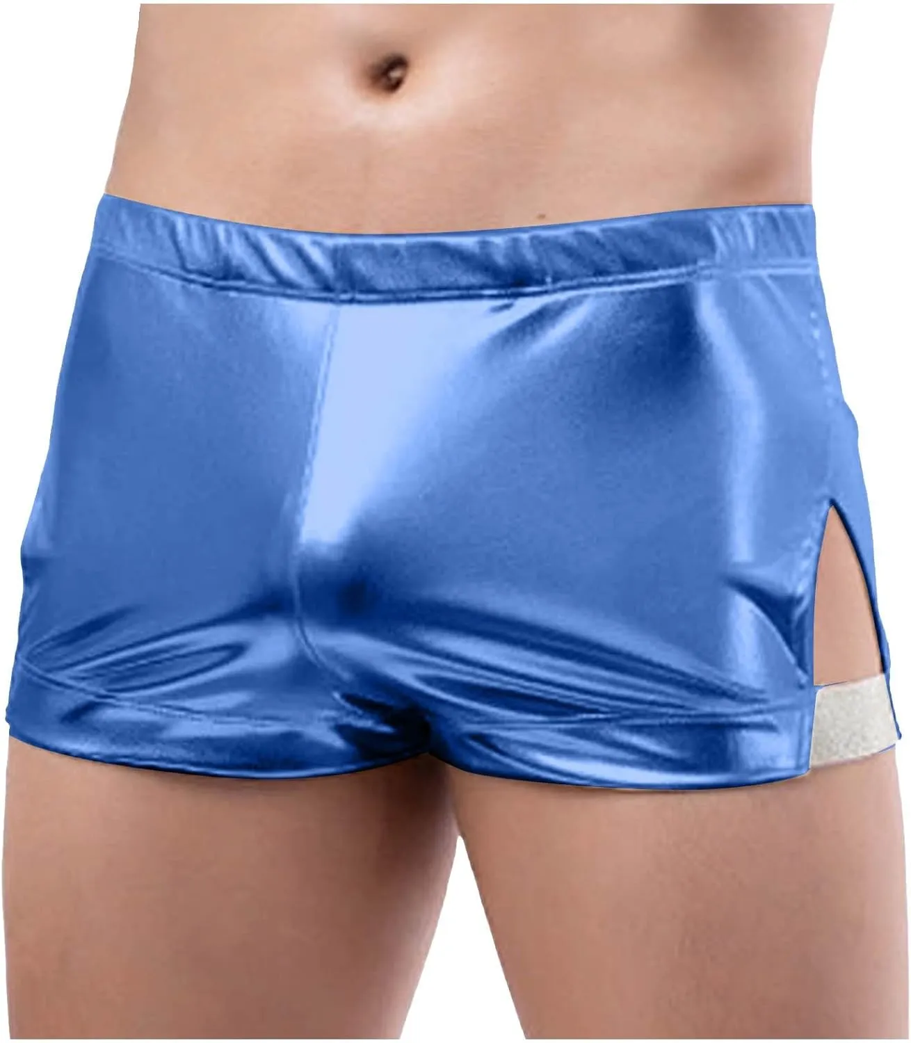 Men Underwear Brief,Shiny Metallic Baggy Beach Pants Drawstring Casual Mens Lingerie Jock Straps for Men