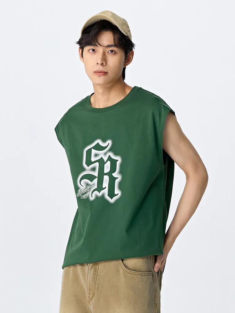 Men's 230G Batik Trendy Knitted Cotton Vest