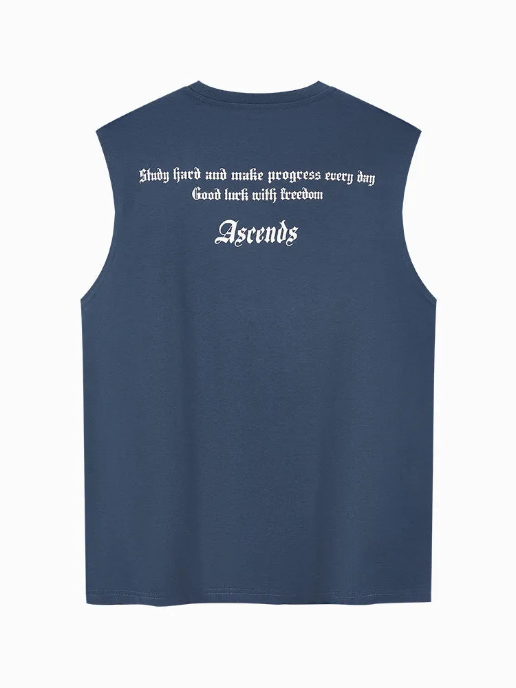 Men's 230G Batik Trendy Knitted Cotton Vest