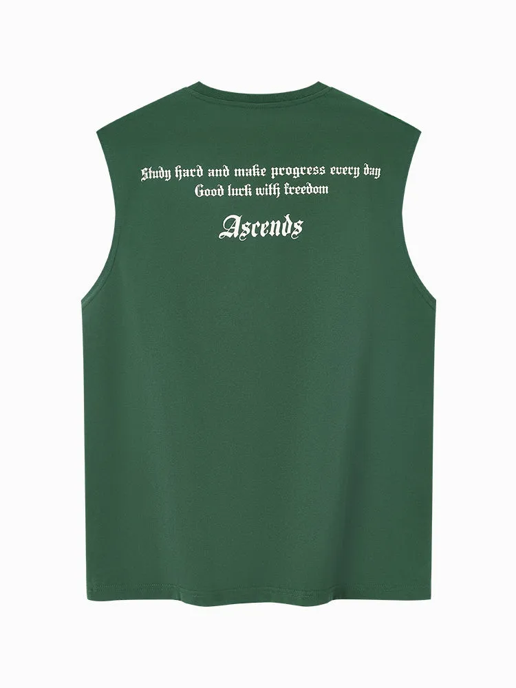 Men's 230G Batik Trendy Knitted Cotton Vest