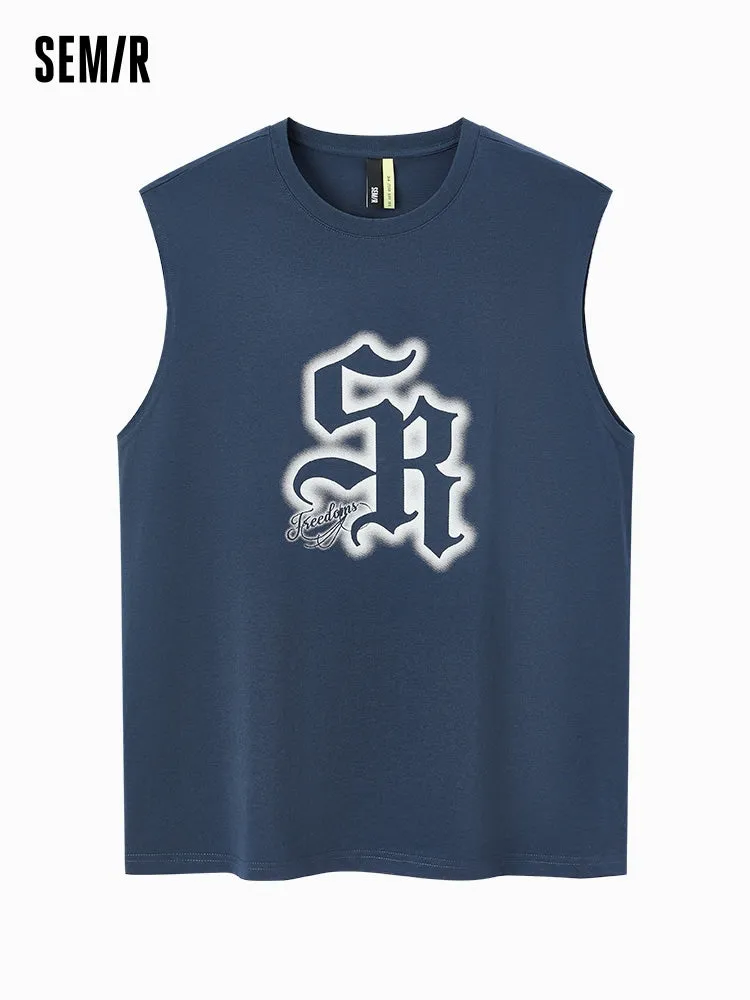 Men's 230G Batik Trendy Knitted Cotton Vest