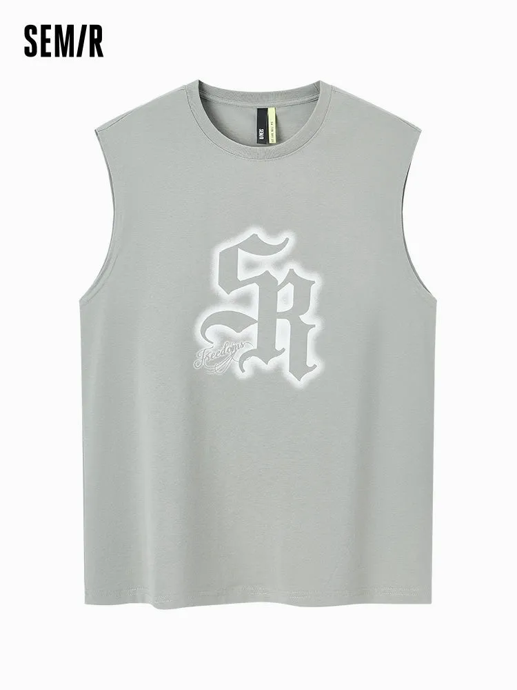 Men's 230G Batik Trendy Knitted Cotton Vest