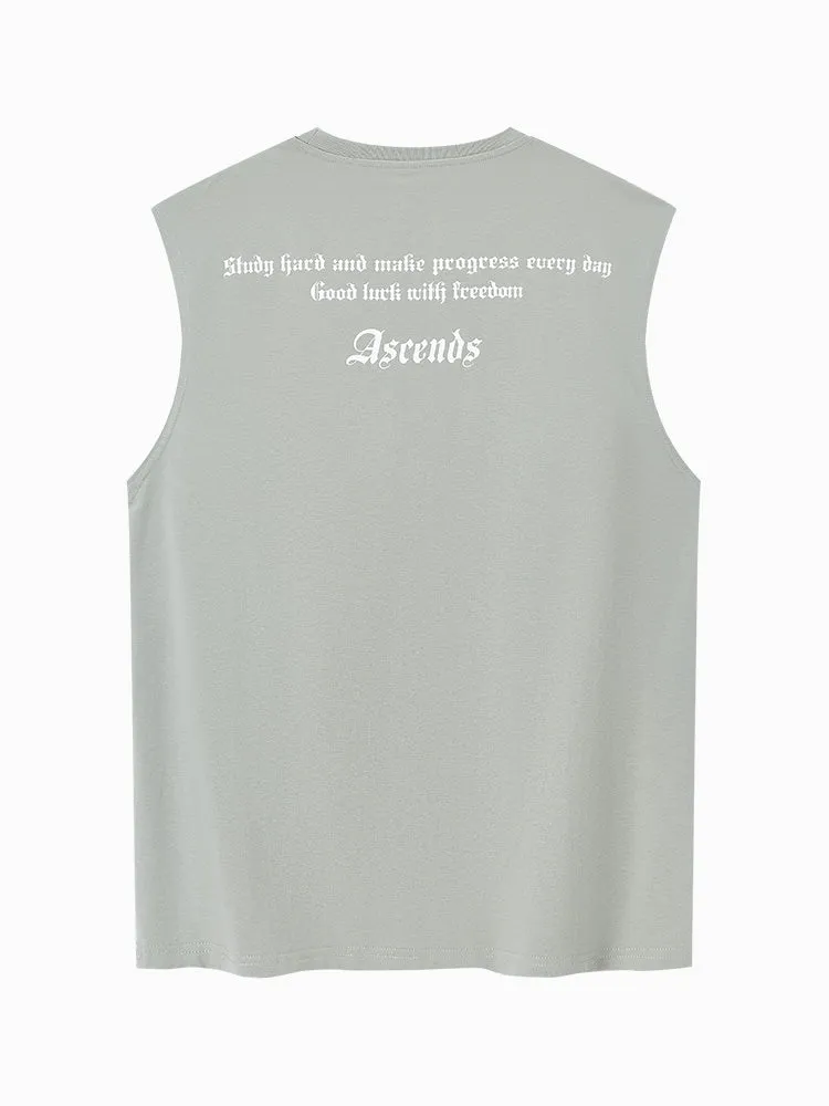 Men's 230G Batik Trendy Knitted Cotton Vest
