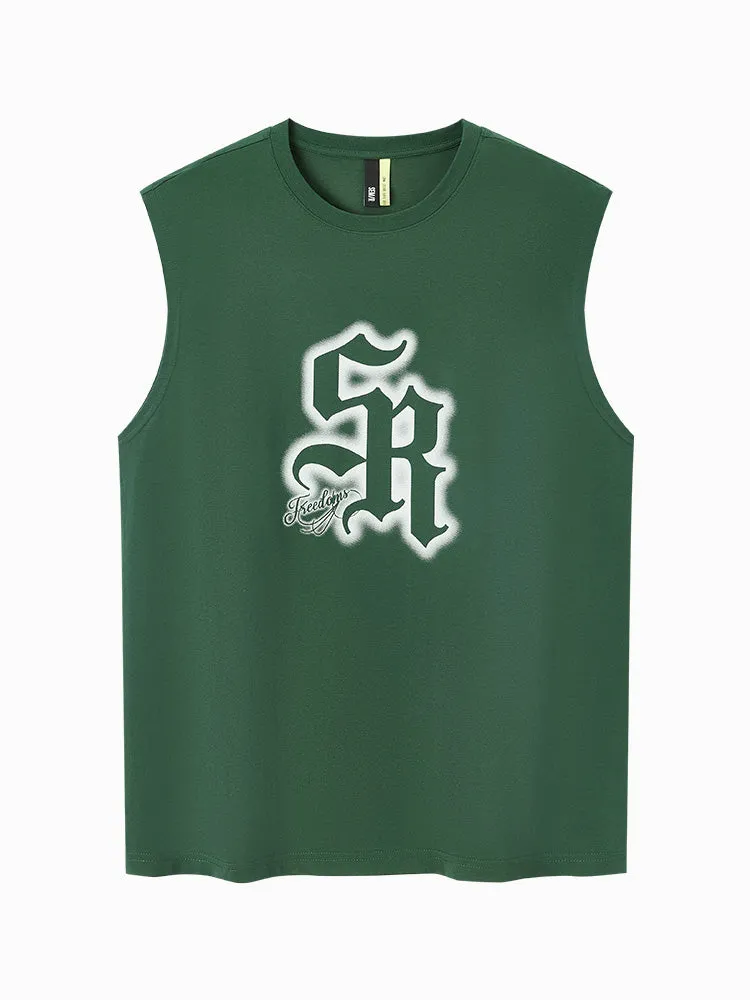 Men's 230G Batik Trendy Knitted Cotton Vest