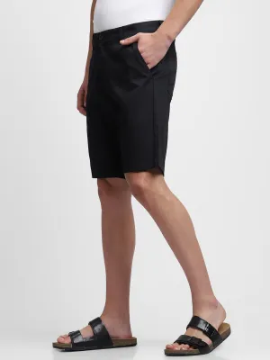 Men's Black Cotton Shorts