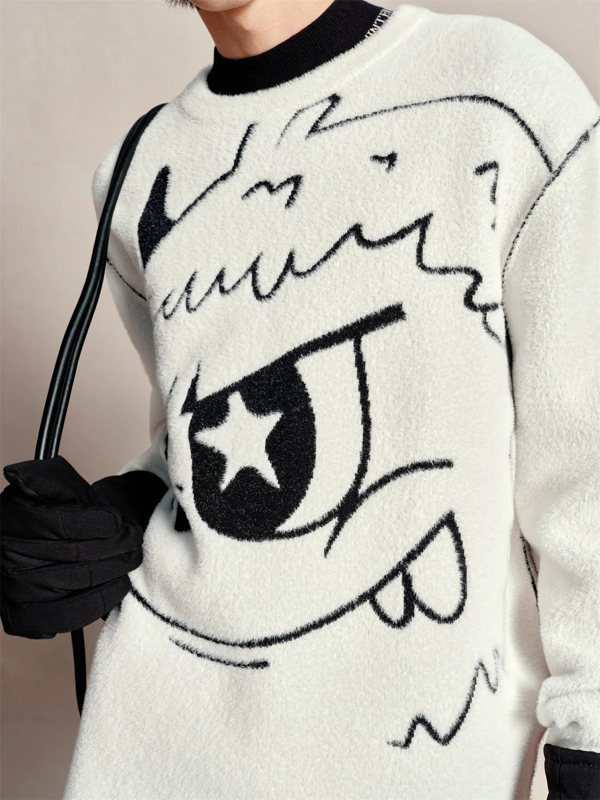 Men's Cartoon Soft Pullover Sweater