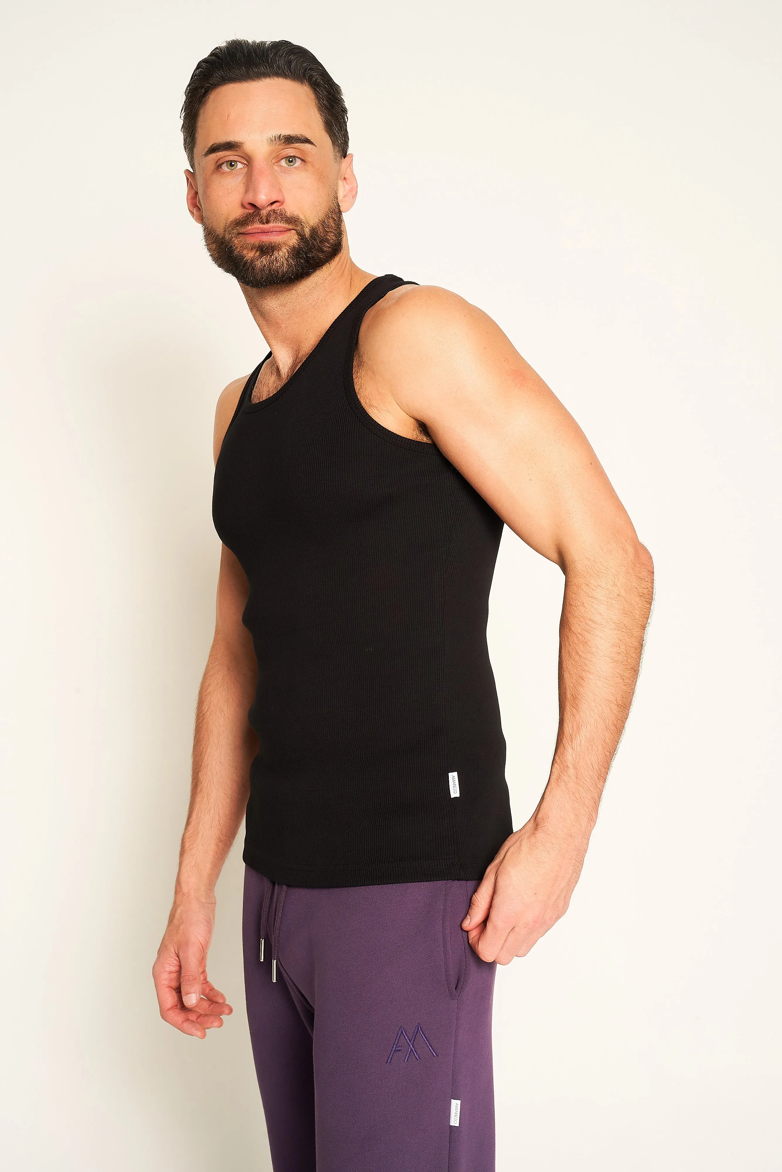 Mens Cotton Rib Vest