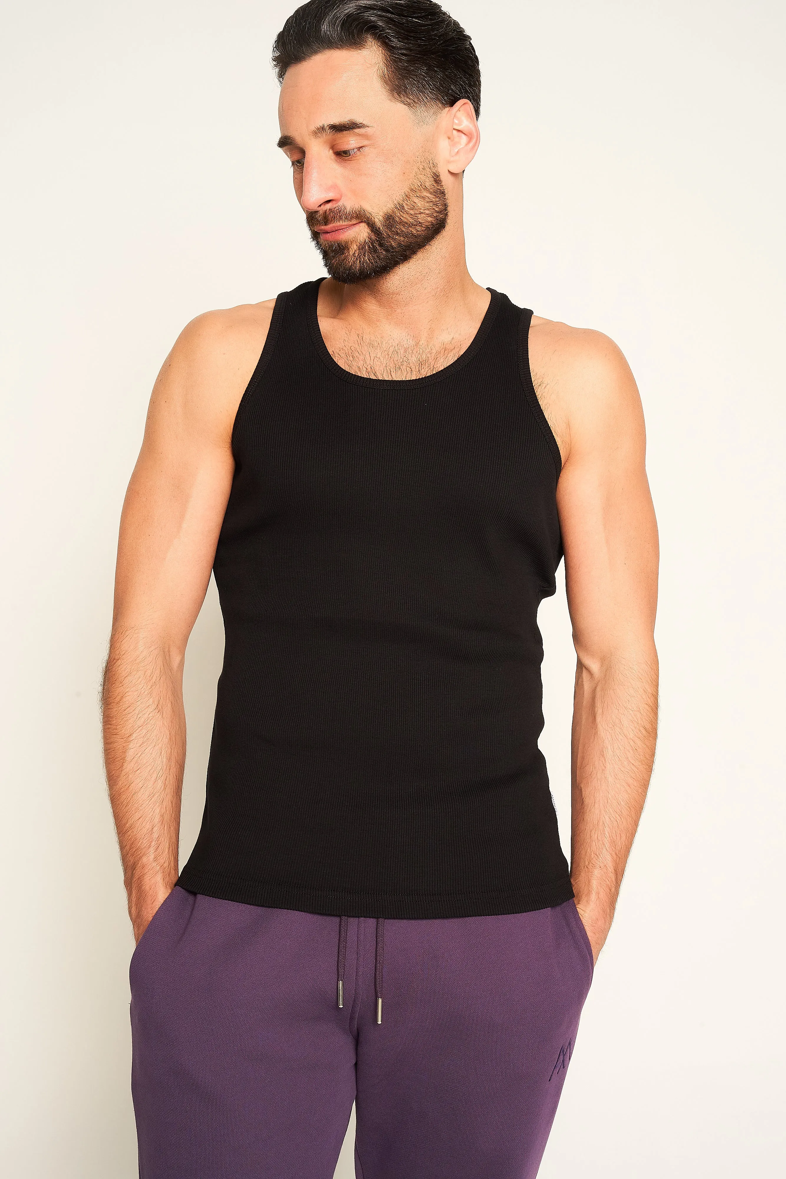 Mens Cotton Rib Vest