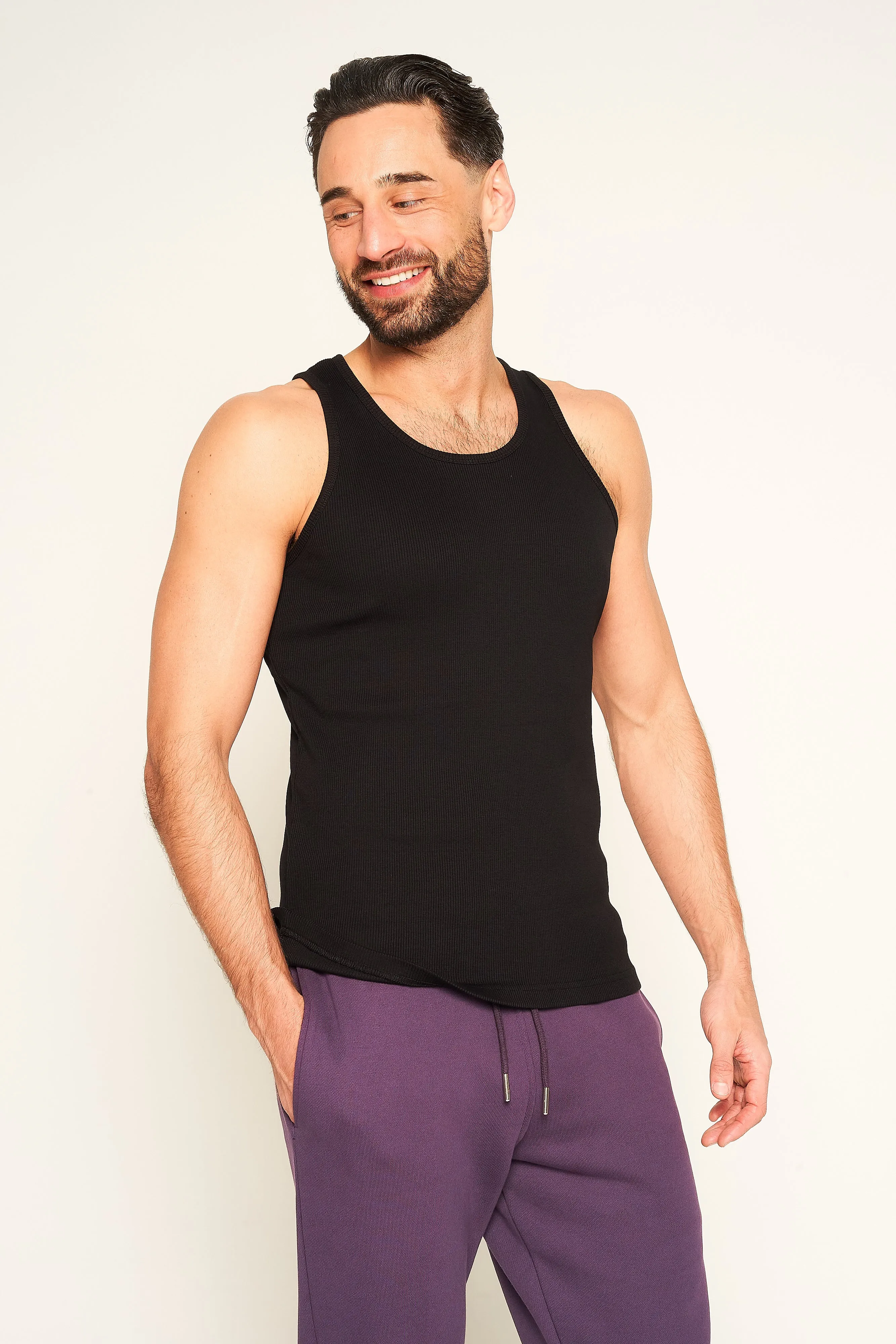 Mens Cotton Rib Vest