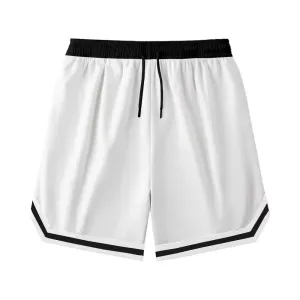 Mens Fusion Basketball Shorts Summer Breathable Casual Shorts Beach Fashion Stripe Quick-Drying Sportwear