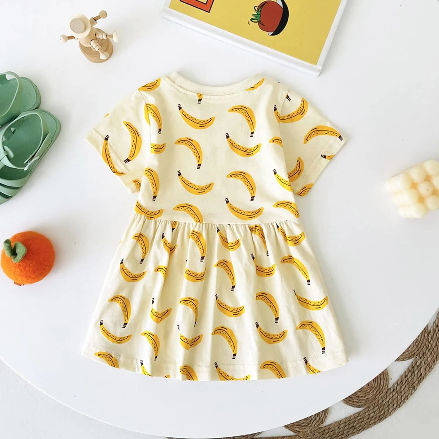 Moonker Toddler Baby Girl Fruit Mini Skirt Bowknot Ruffle Sleeveless Princess Dress Newborn Floral Y Brand