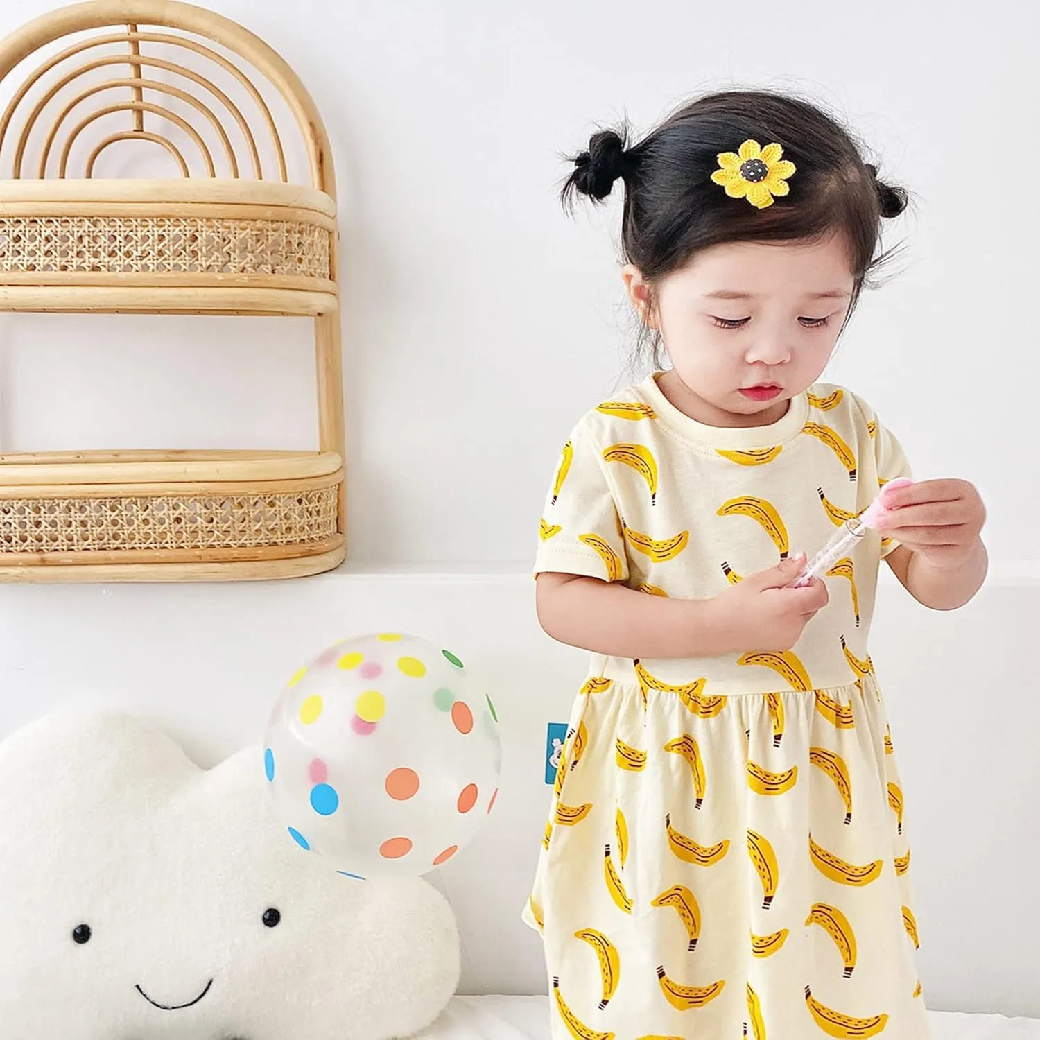 Moonker Toddler Baby Girl Fruit Mini Skirt Bowknot Ruffle Sleeveless Princess Dress Newborn Floral Y Brand