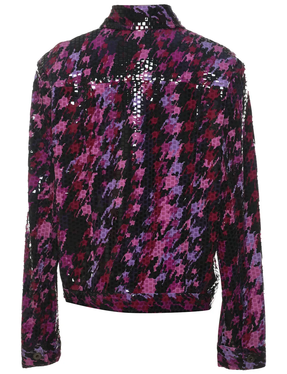 Multi-Colour Y2K Sequined Snakeskin Jacket - S
