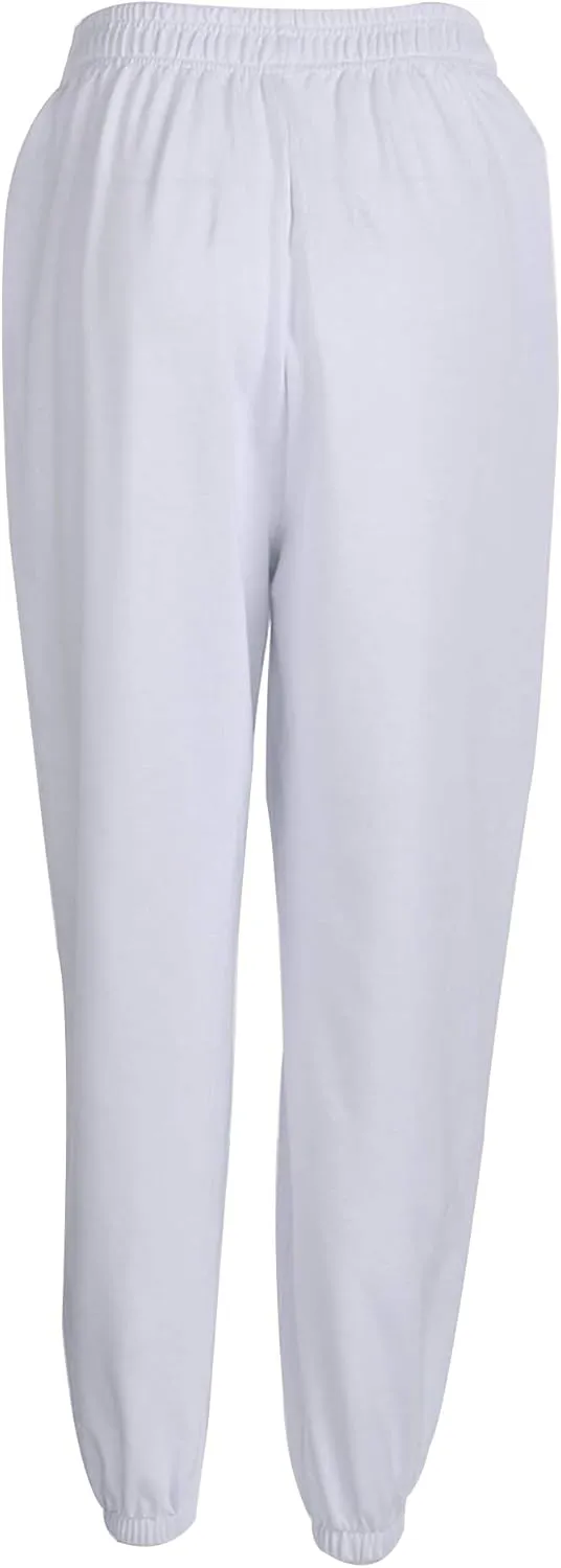 N /C Women's Closed Bottom Sweatpants with Pockets High Waist Workout Jogger Pants Casual Sports Trousers