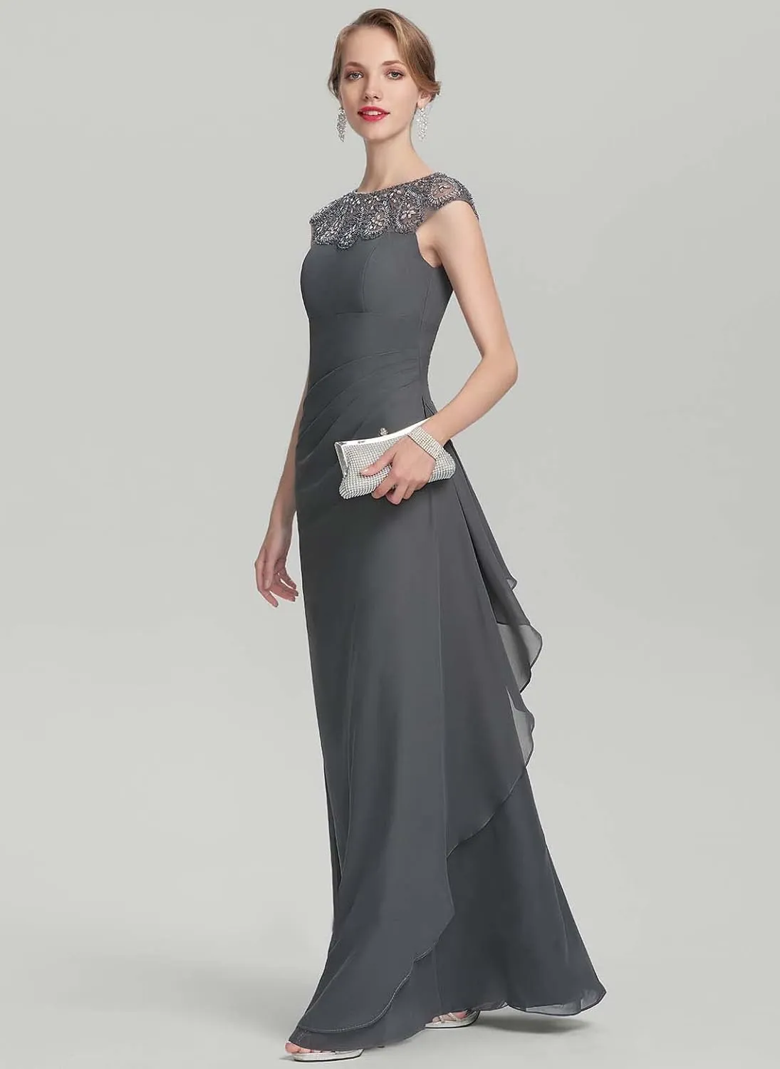NABN Mother of The Bride Dress Formal Evening Gowns Sleeveless Chiffon Wedding Guest Dresses for Women