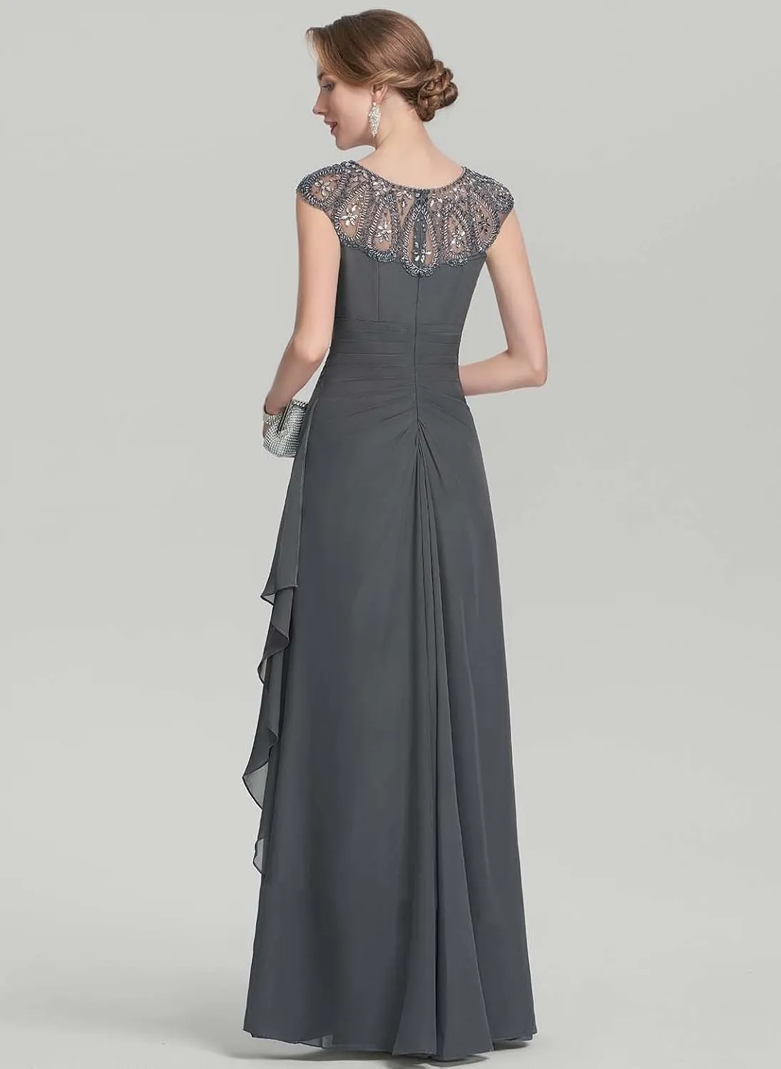 NABN Mother of The Bride Dress Formal Evening Gowns Sleeveless Chiffon Wedding Guest Dresses for Women