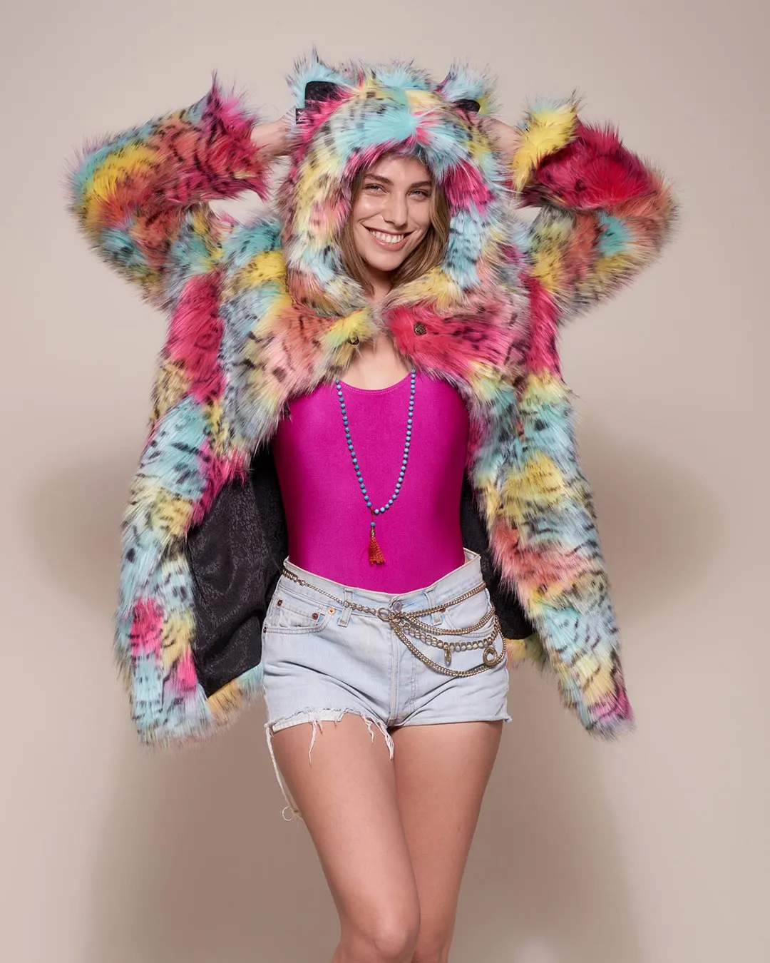 Oaxaca Jaguar Classic Faux Fur Coat | Women's