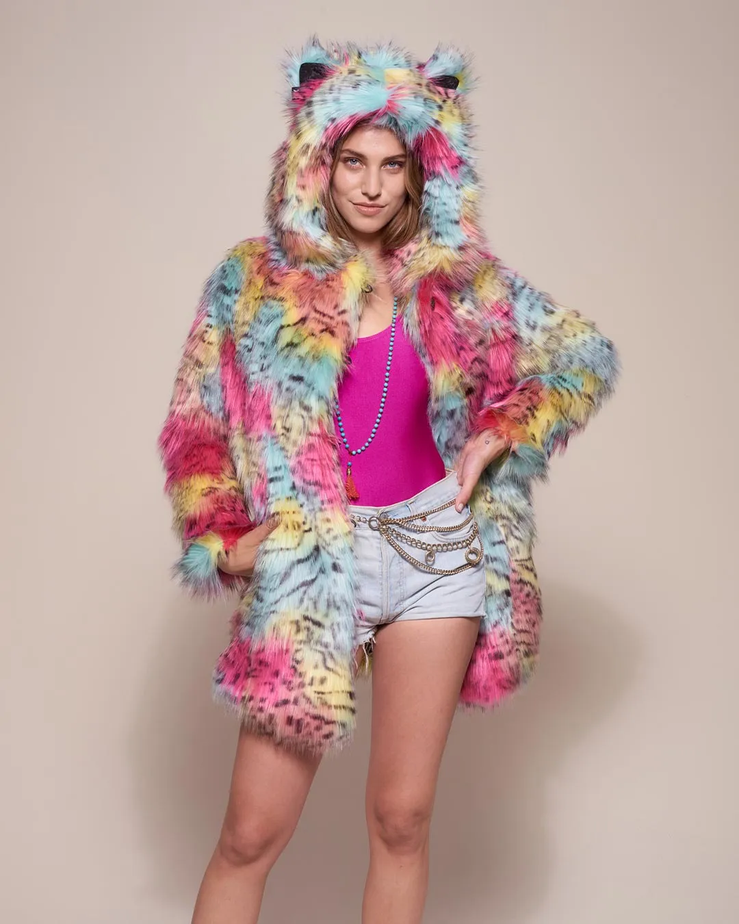 Oaxaca Jaguar Classic Faux Fur Coat | Women's