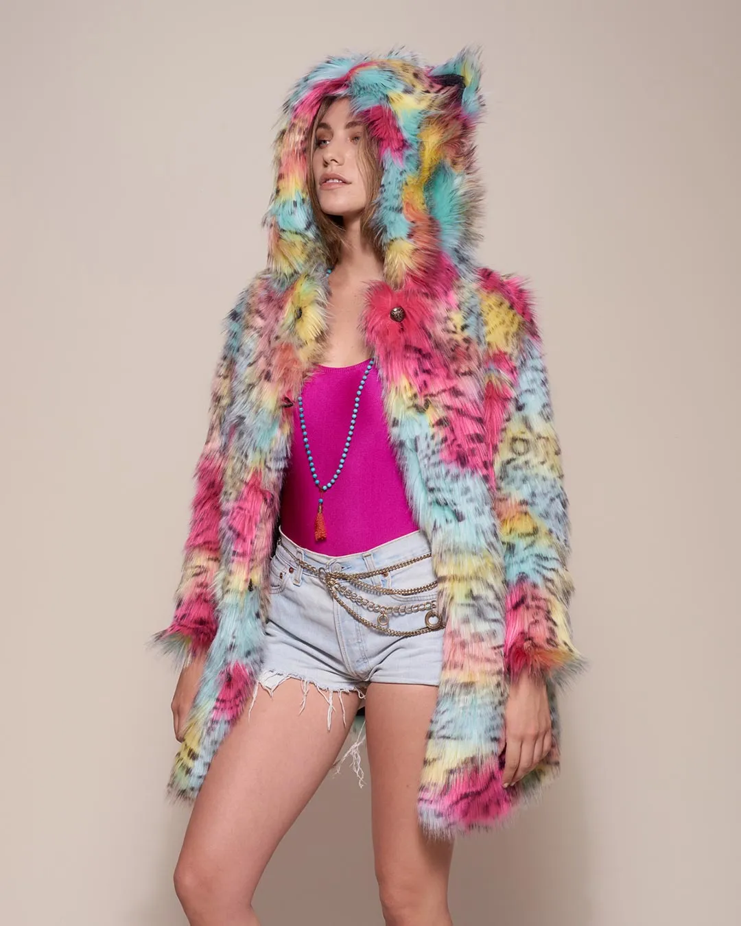 Oaxaca Jaguar Classic Faux Fur Coat | Women's