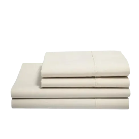Organic Cotton Percale Sheet Set Natural - Crease Resistant