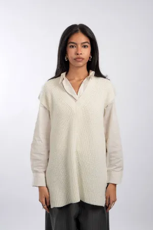 Oversized Knit Vest - Mitcha Label