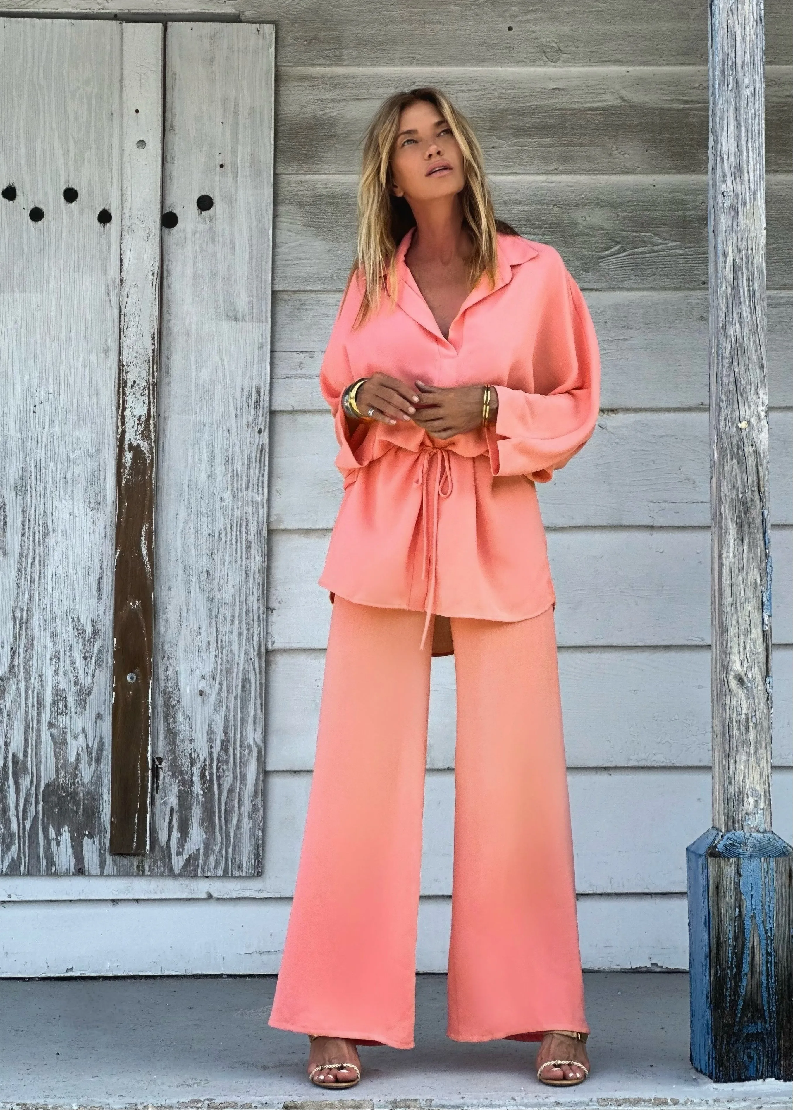 Paige Tunic Sexy Peach  (Linen Look)