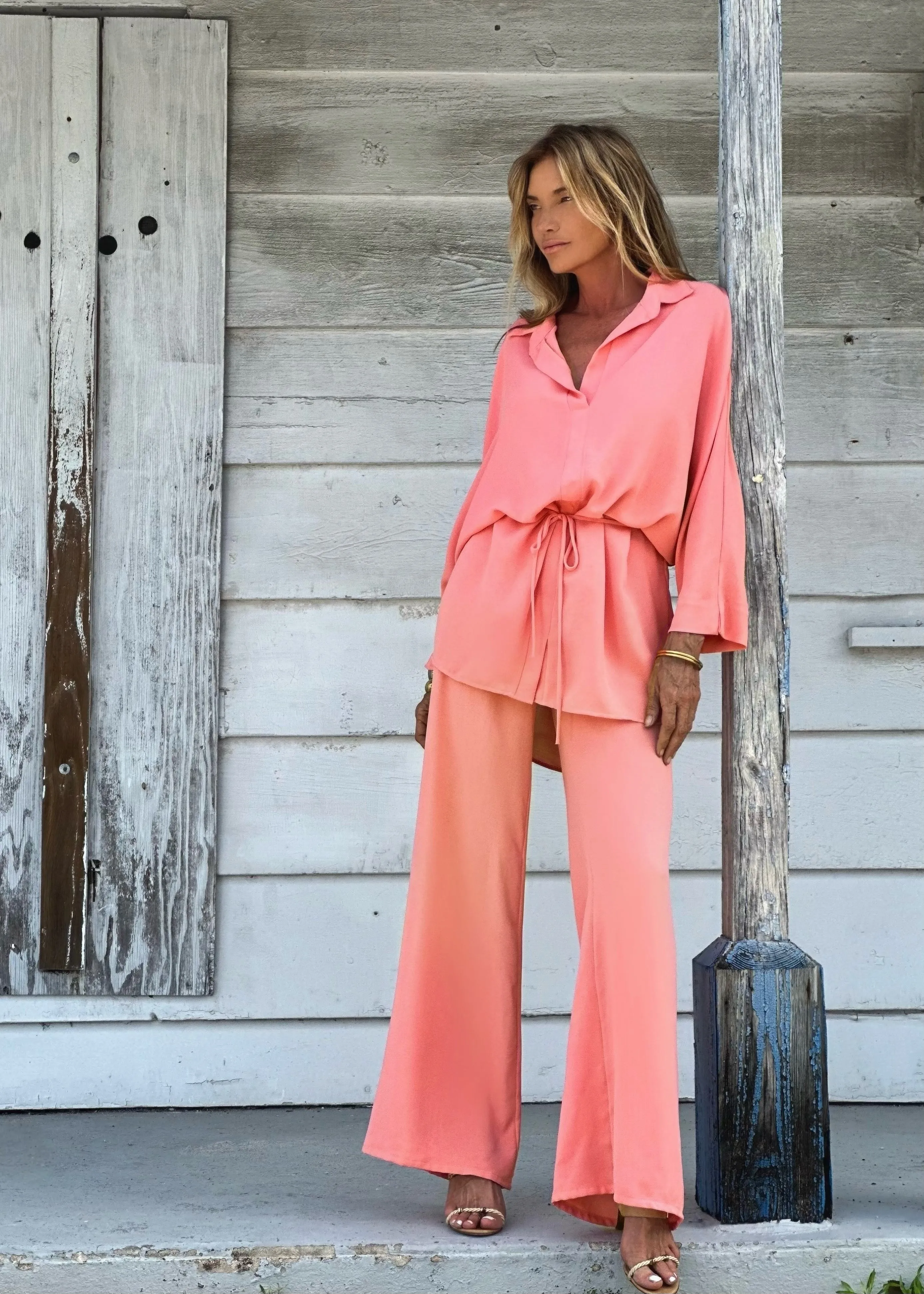 Paige Tunic Sexy Peach  (Linen Look)