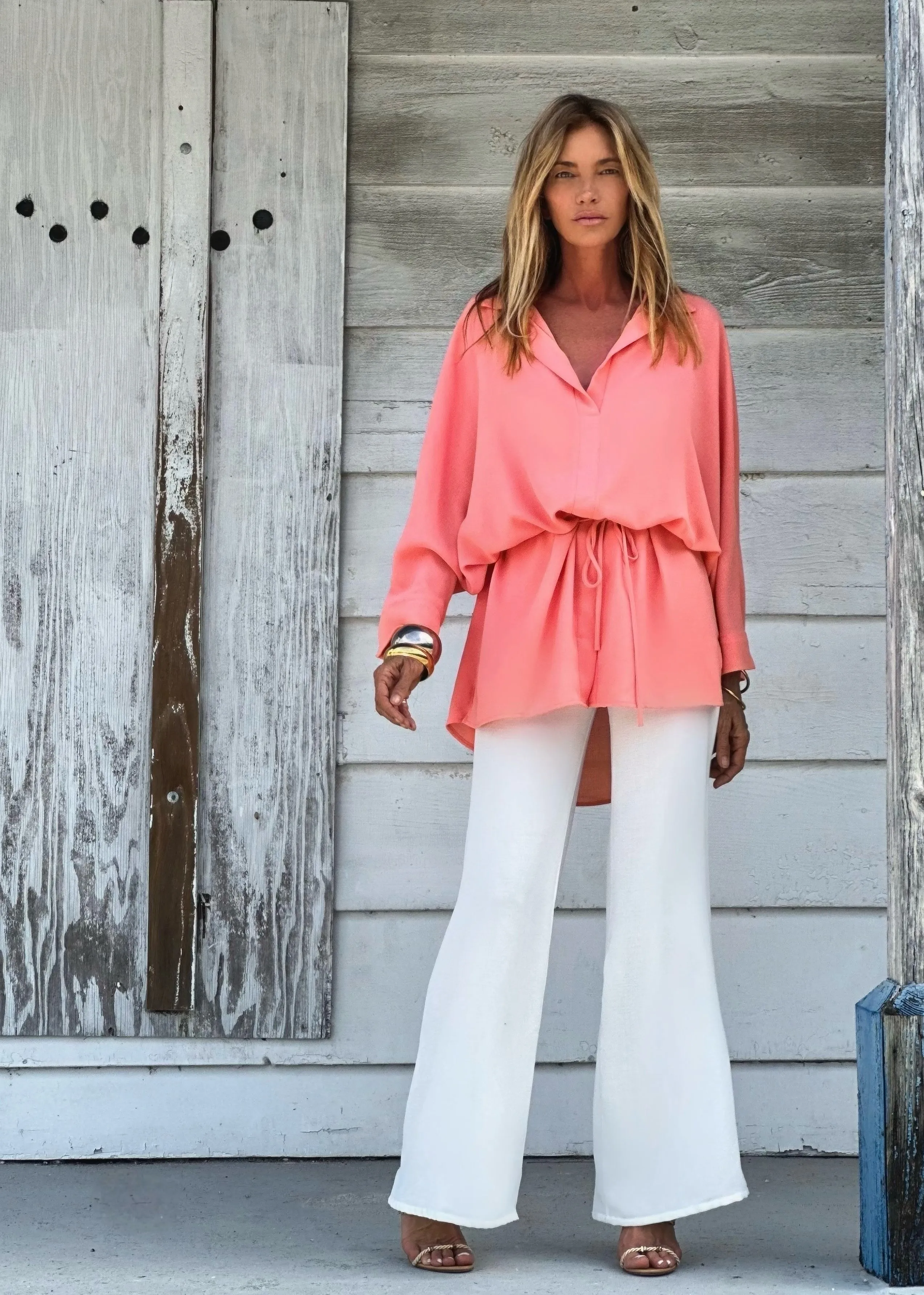 Paige Tunic Sexy Peach  (Linen Look)