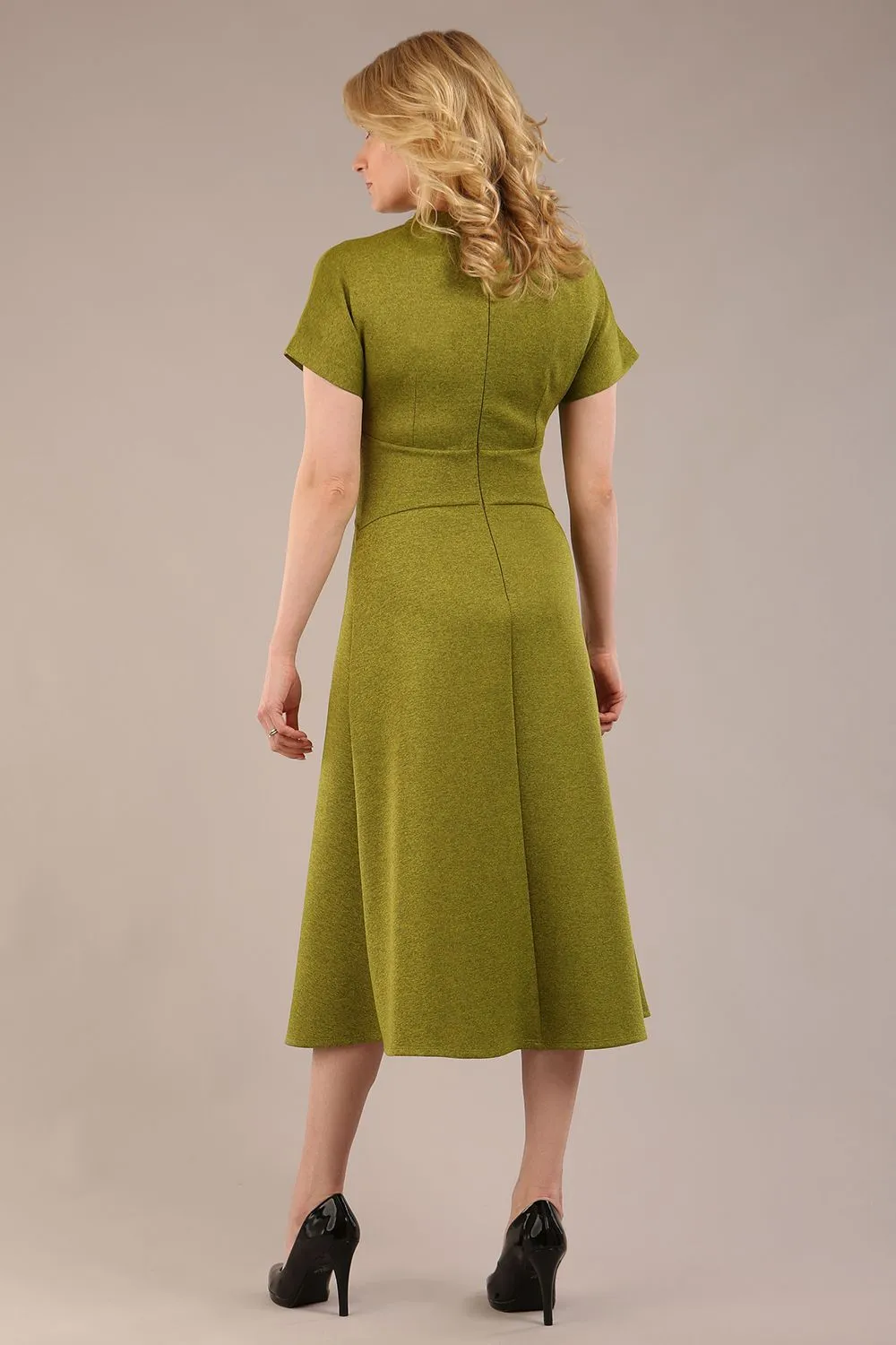 (PRE-ORDER) Kira Short-Sleeved Bond A-Line Midi Dress