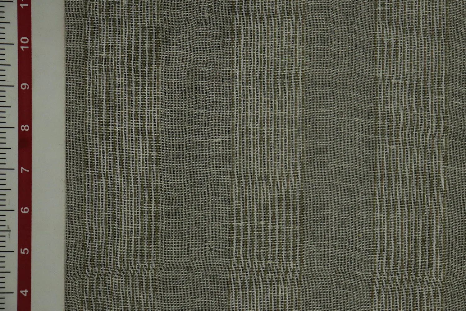 Precuts of Gray Stripes Yarn Dyed Linen Fabric