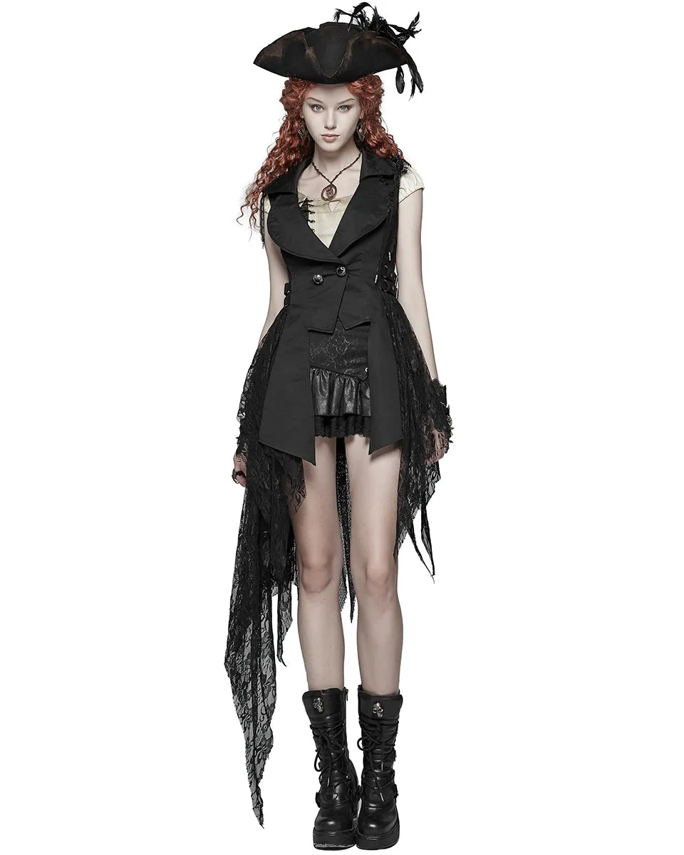 Punk Rave Amaranthine Womens Gothic Waistcoat Vest