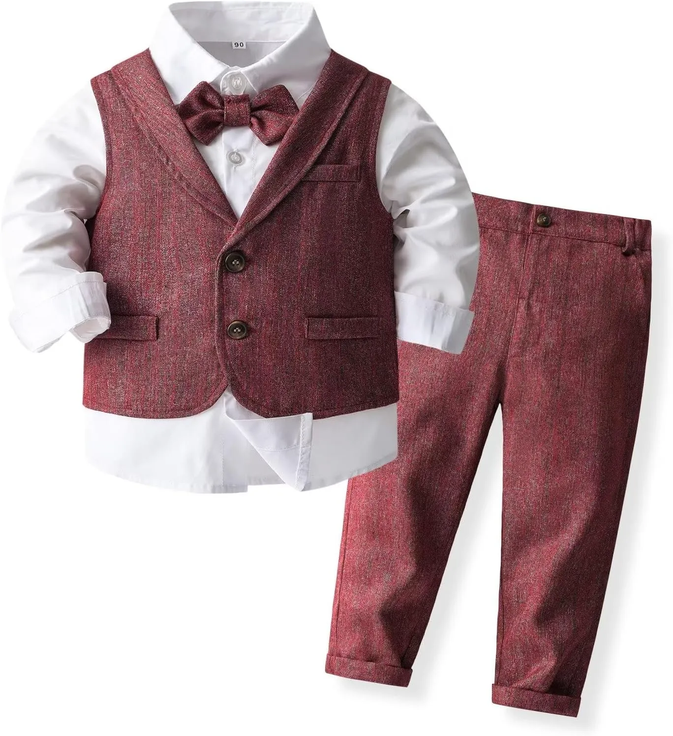 PureMilk Baby Toddler Boy Formal Gentleman Tuxedo Outfits Sets 1-5 Years
