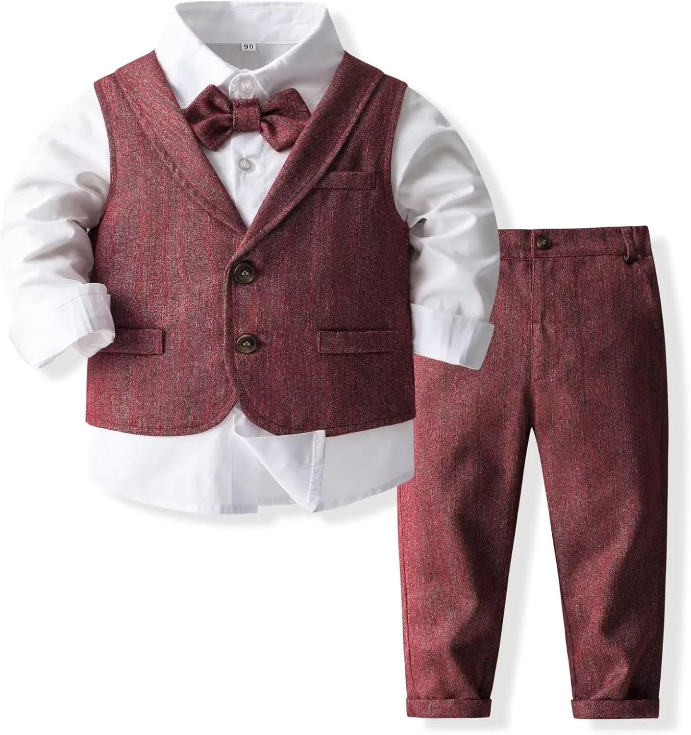 PureMilk Baby Toddler Boy Formal Gentleman Tuxedo Outfits Sets 1-5 Years