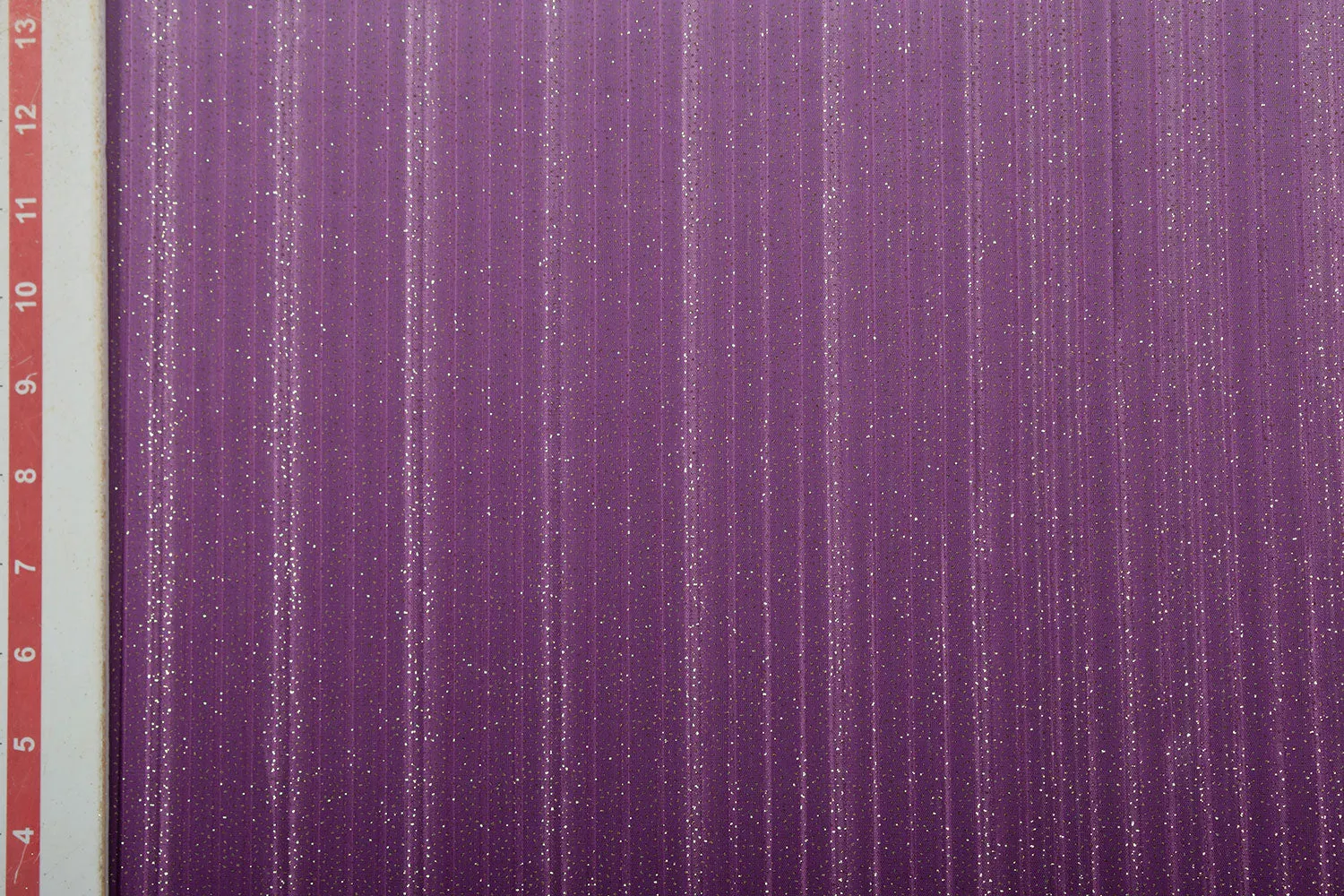 Purple & Light Purple Double Shade Glitter Pleated Knit Fabric