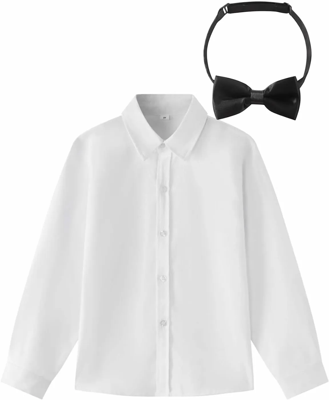 Pyiujtr Boys 4-Piece Tree and Wave Sequins Shiny Suit Jacket Shirt Bow Tie Pants Set for Performance Stage 6-16Y