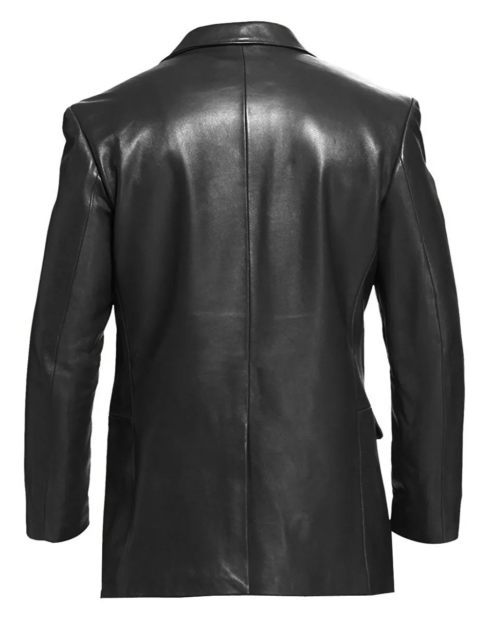 Pyrith Classic Black Leather Blazer