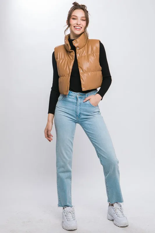 PYT Faux Leather Puffer