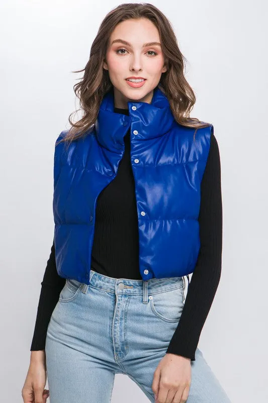 PYT Faux Leather Puffer