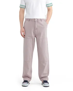 Rare Rabbit Men Klop Dusky Purple Cotton Fabric Mid Rise Carpenter Fit Garment Dyed Plain Jeans