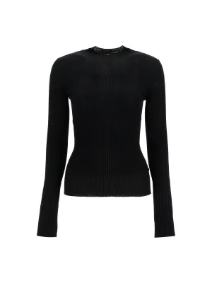Ribbed High Neck Sweater