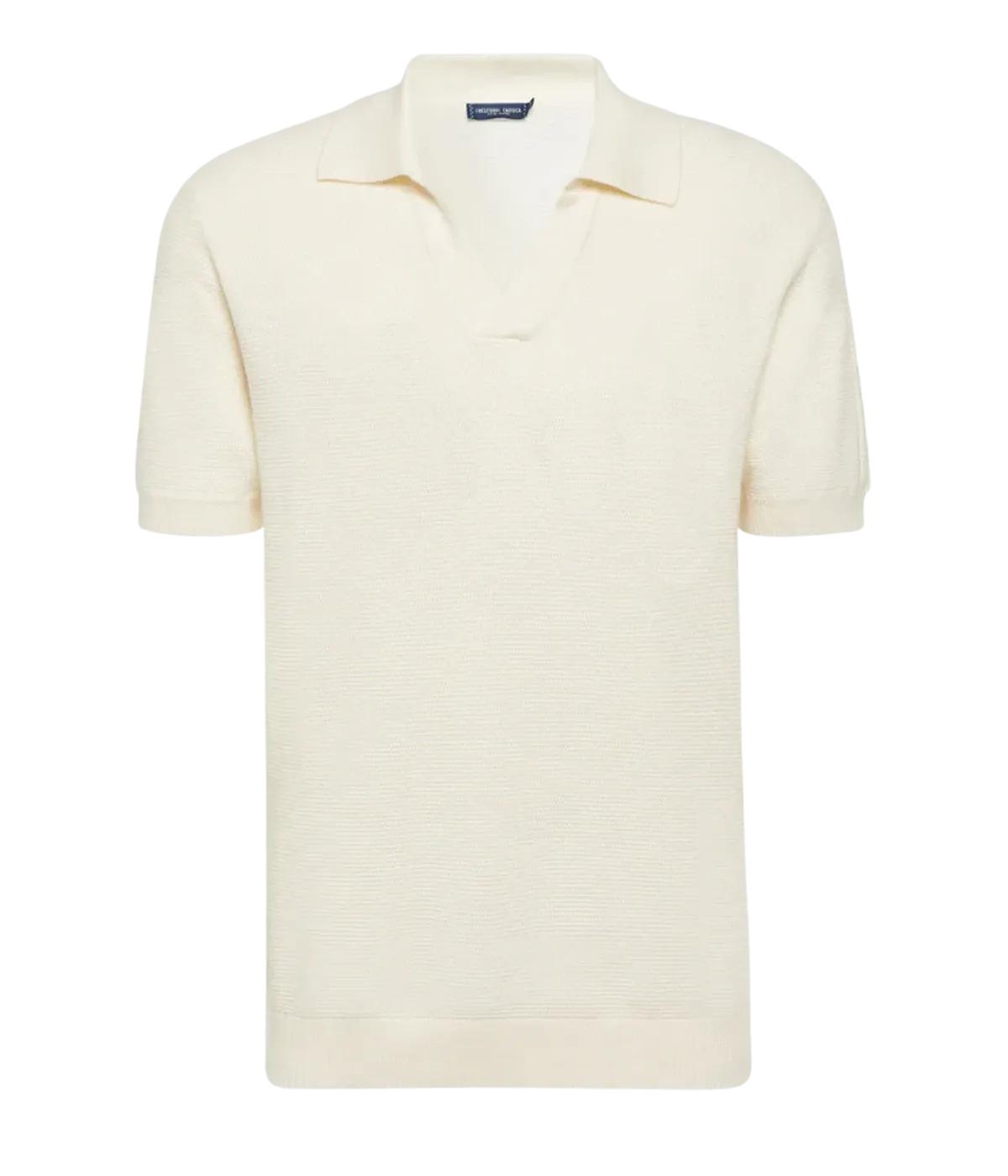 Rino Salt Pepper Short Sleeve Polo in Ivory