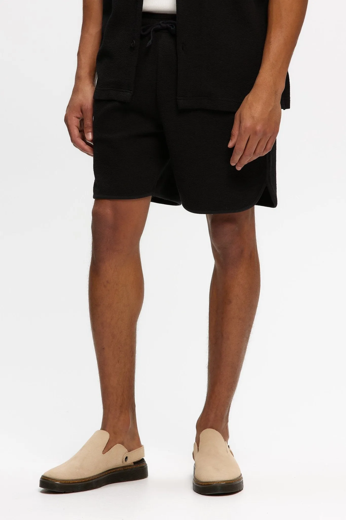 Seersucker Rib Ringer Shorts