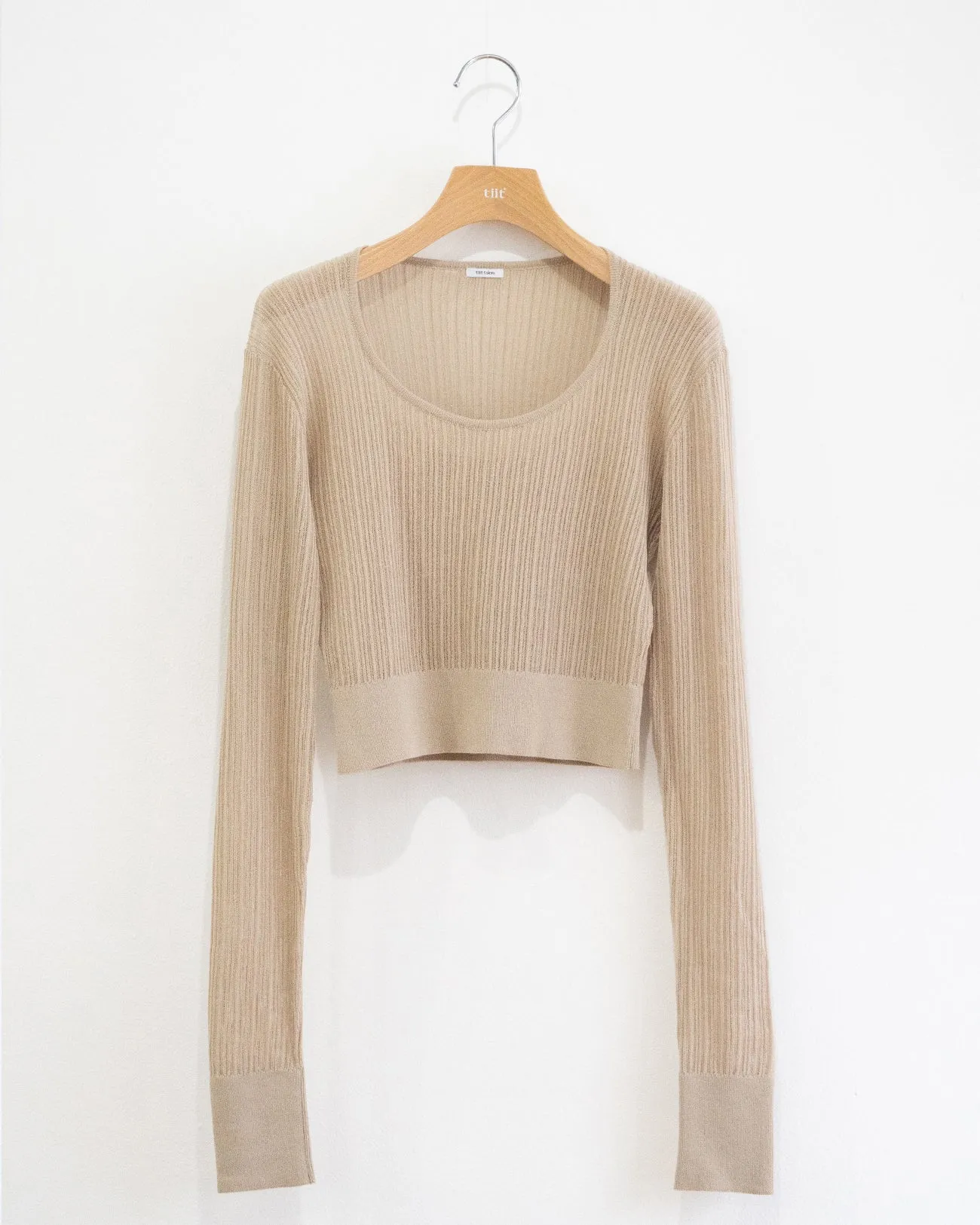 sheer rib knit tops