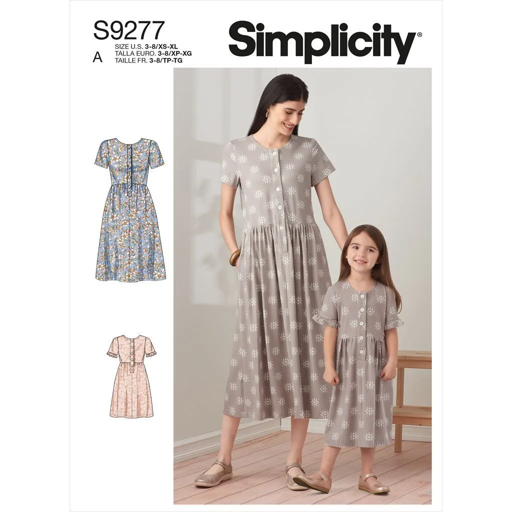 Simplicity Sewing Pattern S9277 Misses' & Children's Dresses